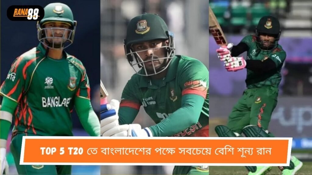 T20 তে বাংলাদেশের পক্ষে সবচেয়ে বেশি শূন্য রান